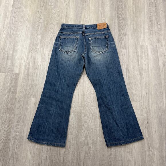 Vintage Abercrombie & Fitch Flare Jeans Women's 31x32 (Fits 31x28) Blue Faded - Picture 8 of 13